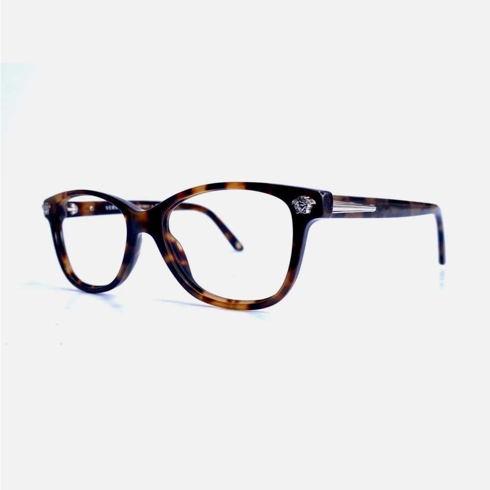 Versace Brown Tortoise Wayfarer Medusa Glasses Frame MOD 3153